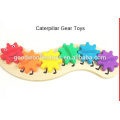 Funny Gear Interesting Caterpillar Shape Wooden Combination Building Block